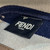 Fendi 8BS017  Baguette Mini Navy denim-effect FF jacquard bag