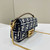 Fendi 8BS017  Baguette Mini Navy denim-effect FF jacquard bag