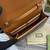 Gucci GG Emblem wallet with leather strap 820688 Biege & Dark Brown