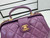 Chanel AS4959  Flap bag With top handle Shiny Lambskin & Gold-Tone Metal Purple