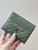 Chanel Classic Card Holder Grained Calfskin & Gold AP4472 Green