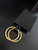Balenciaga 7897722 Rodeo Handbag Medium in black smooth calfskin aged-gold hardware