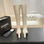 Chanel G46755 color-blocked high-heeled boots C90338