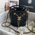 Chanel As2057 Shopping bag Bucket Drawstring 24c Bag Black