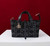 Dior M2821 Medium Dior Toujours Bag Black Tweed with White Cannage Motif