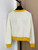 Chanel Women Lettering color-block wool cardigan Sweater CC69207