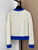 Chanel Women Lettering color-block wool cardigan Sweater CC69207