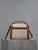 YSL 623930 Cassandra Mini Top Handle In Box Saint Laurent linen with Brown Leather