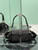 Prada Explore medium Lambskin leather shoulder bag with flap 1BD394 Black