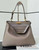 Fendi 8BN358AOVHF1D3Q Peekaboo Soft Large Gray leather bag 80172L