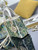 Dior M0505 Mini Lady Dior Bag Embroidered white and green diamonds
