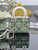 Dior M0505 Mini Lady Dior Bag Embroidered white and green diamonds