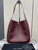 YSL 753837 Le 5 À 7 Supple Large In Smooth Leather Wine Red