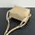 Bottega Veneta BV 796615  Mini Loop intrecciato leather cross-body bag Apricot