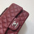 Chanel A69900 Mini Flap Bag Grained Calfskin Wine Red Silver