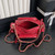 Chanel AS5220 Small Camera Case Bag Shiny Crumpled Lambskin & Gold-Tone Metal Red