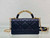 Dior M4401 Mini Dior Ange Bag Black Macrocannage Calfskin