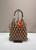 Prada Noué medium cotton macramé bag 1BC111 Orange