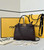 Fendi 8BN244 Peekaboo Iconic Mini Dark Brown Ostrich Leather 66806 Bag