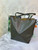 Loewe Medium Puzzle Fold tote in shiny calfskin A657G50X01 Dark Green