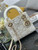 Dior M0505 Mini Lady Dior Bag Calfskin with Tweed White