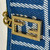 Fendi  8BS073 Baguette Pouch Blue denim-effect FF jacquard charm pouch with chain