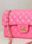Chanel A01117 Flap Handbag Classic Bag 23cm Rose Red Lambskin