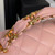 Chanel AS5702 Small Flap Bag with Top Handle Grained Shiny calfskin gold Pink