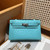 Hermes Kelly Pouchette Ostrich Leather clutch bag Silver H230302