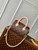 LV M46970 Louis Vuitton SPEEDY 18 LV&I Monogram Dune Coated Canvas Bag Bronw