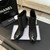 Chanel G46755 Short Boots Stretch Lambskin & Pearl C90332