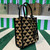 Prada 1BA355 Symbole Jacquard Fabric Micro Bag Black Apricot