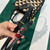 Prada 1BA355 Symbole Jacquard Fabric Micro Bag Black Apricot