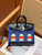 Hermes Mini Birkin Tote Bag Sac Faubourg Blue Matte Alligator Silver Hardware 20CM H28502
