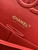 Chanel 25C Mini Flap bag Tweed and gold metallic 23CM A01117 Red