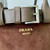 Prada 1BA434 Drak Brown Prada Buckle Medium Suede Handbag With Belt