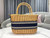 Dior M7601 Dior Wicker Basket Shoulder Bag Blue - luxibagsmall