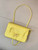 Chanel AS6130 Small Flap Bag Grained Shiny Calfskin & Gold-Tone Metal Yellow