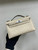 Hermes Kelly Pouchette Ostrich Leather clutch bag Silver H230305