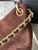 Chanel AS5978 Vintage Suede Hobo beach Tote Bag 26c Dark Brown