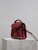 YSL 623930 Cassandra Mini Top Handle In Box Saint Laurent Wine Red