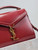 YSL 623930 Cassandra Mini Top Handle In Box Saint Laurent Wine Red