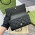 Gucci 815922 GG Emblem continental wallet Black