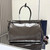 Prada 1BA439 Prada Bonnie extra large leather handbag Gray