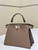 Fendi 8BN335 Mini Peekaboo ISeeU Gray Hand-woven classic double F Logo