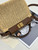 Fendi 8BN244 Peekaboo Mini Brown and Natural raffia bag 8667