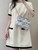Chanel Beach Fabric Printed Pattern CF Medium Flap Bag AS5430 Gray