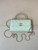 Chanel AP3238 Phone Holder with Chain Grained Shiny Calfskin  Light Green