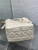 Dior Medium D-Motion Bag M2852 Ivory Macrocannage Lambskin