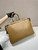 Prada Buckle leather bag with belt 2VG126 Gold Brown